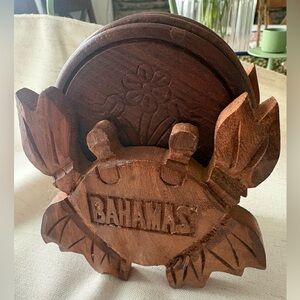 Wooden Bahamas Coaster Set